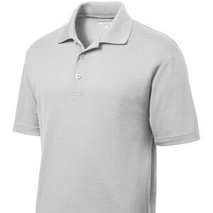New Sport-Tek Silver/Gray RacerMesh Short Sleeve Polo Shirt Mens/Unisex Size 3XL